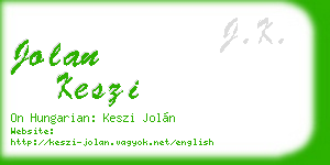 jolan keszi business card